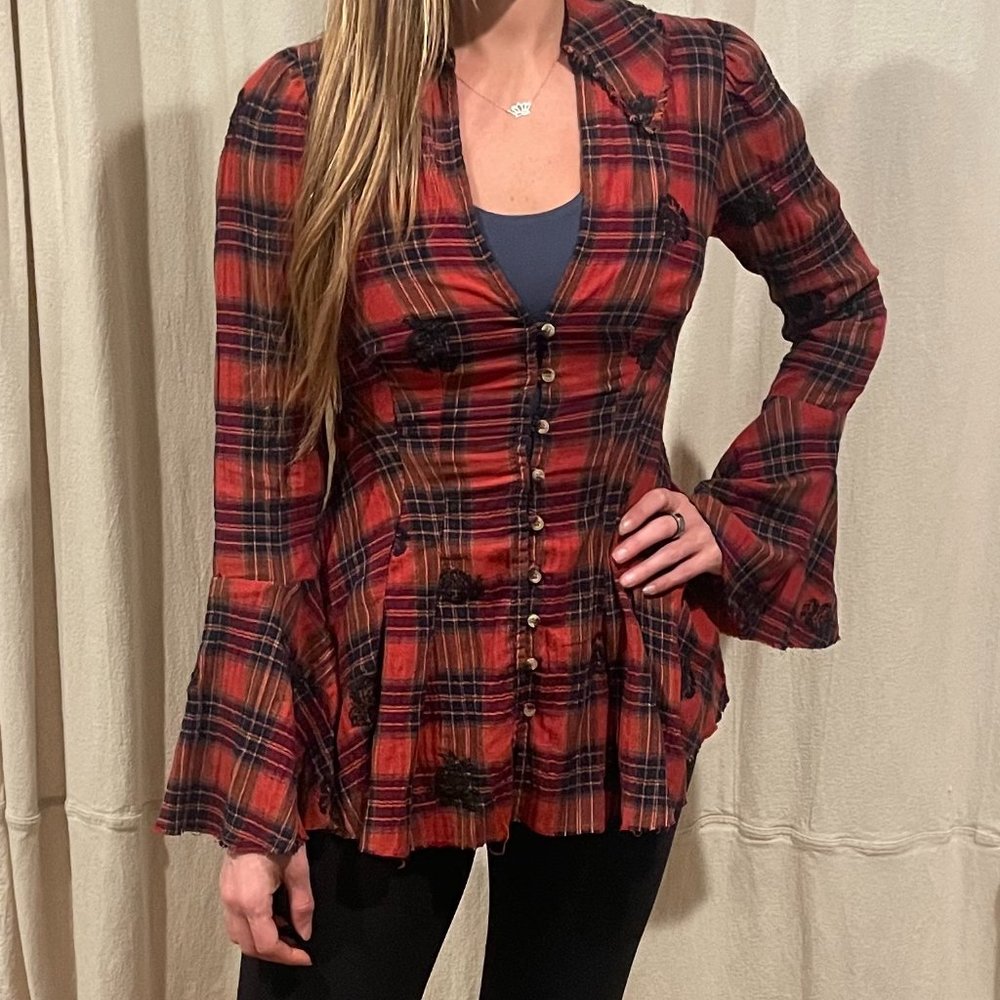 Free People Plaid Shirt